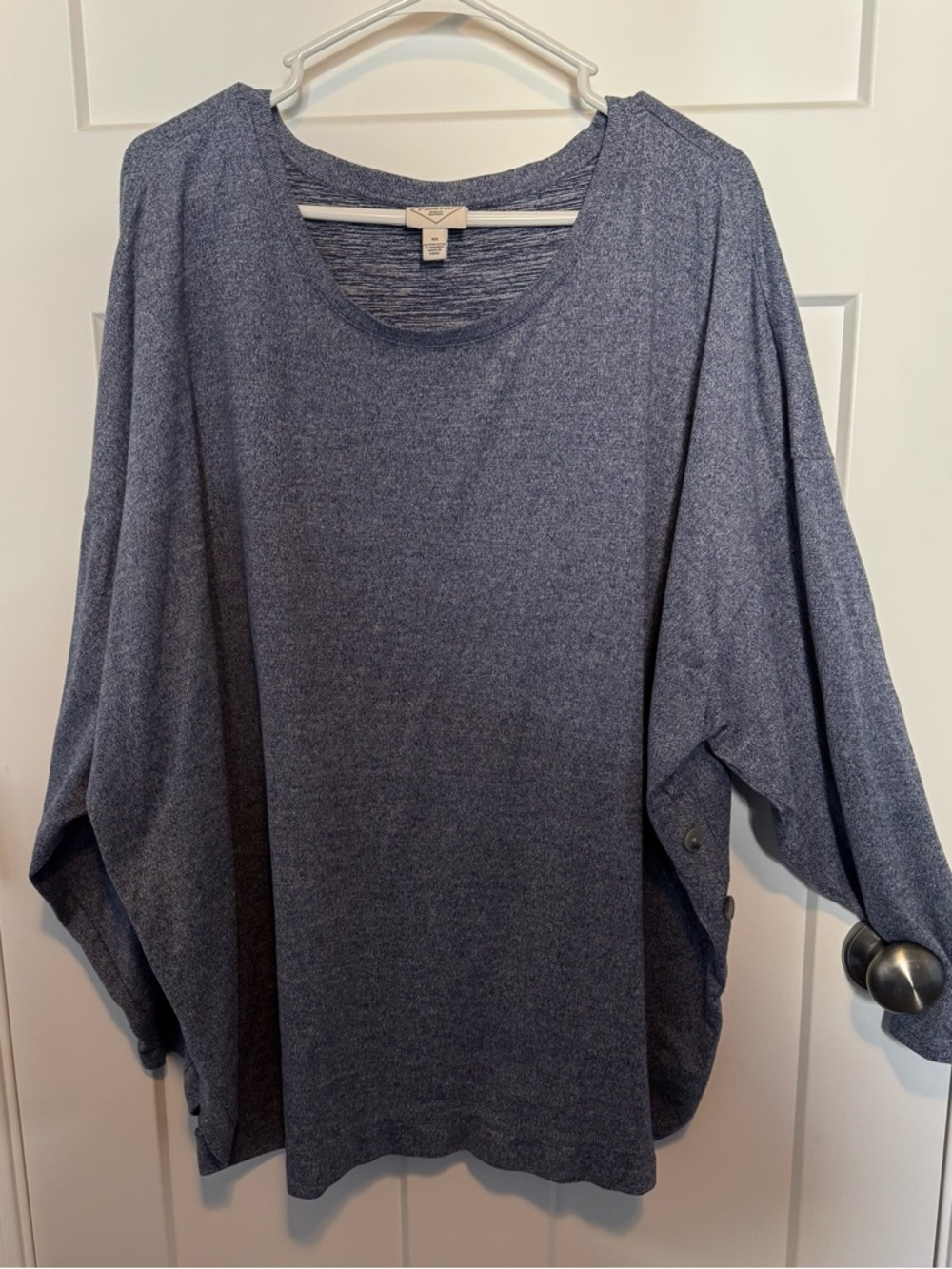 St. John's Bay Heathered Blue Crewneck Pullover